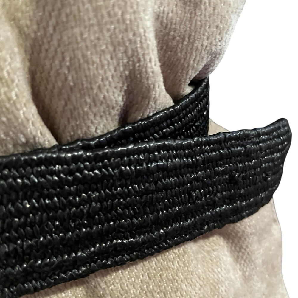 Elegant Black Woven stretch wicker Belt size 1X - Picture 2 of 14